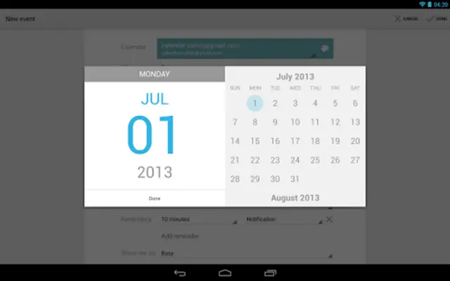 Google Calendar android App screenshot 0