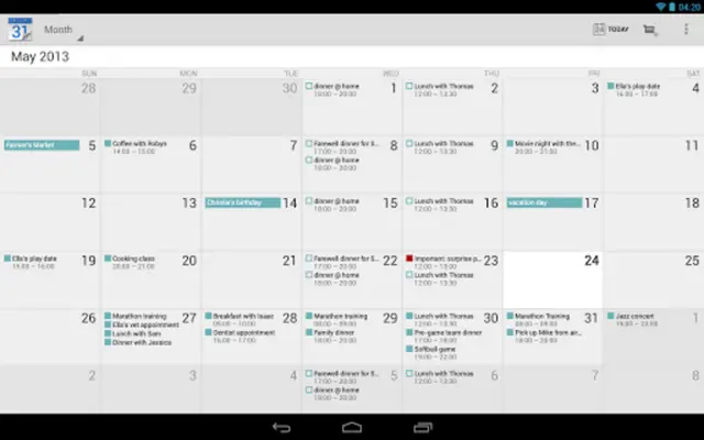 Google Calendar android App screenshot 2